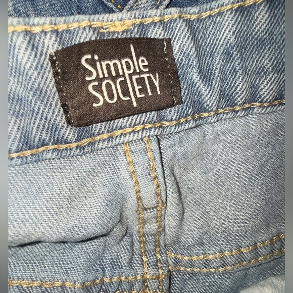 Simple Society Bandana Patchwork Jeans Women's 7/28 High Rise Distressed - Picture 14 of 14